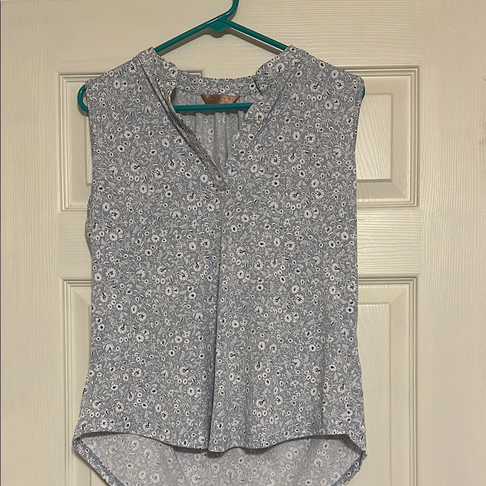 Women’s XL AMANA Floral Sleeveless Top - Blue
